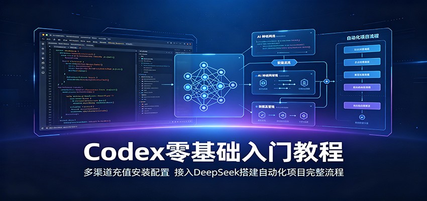 Codex零基础入门教程:多渠道充值安装配置,接入DeepSeek搭建自动化项目完整流程-资源之家