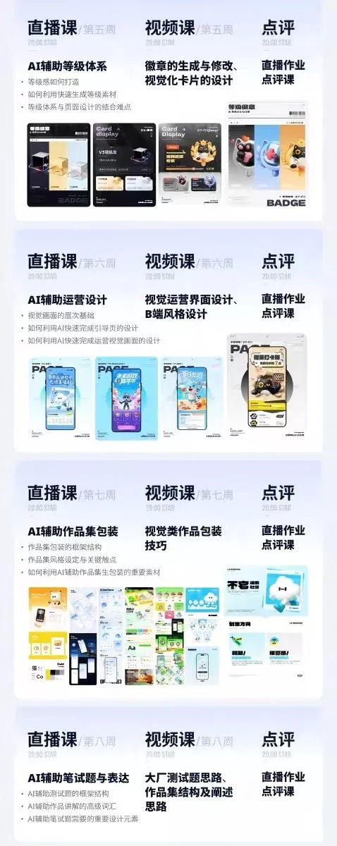 AI+UI系统实战课：十周完整教学｜图标IP运营视觉｜笔试作品集交互动效全套落地教程-资源之家