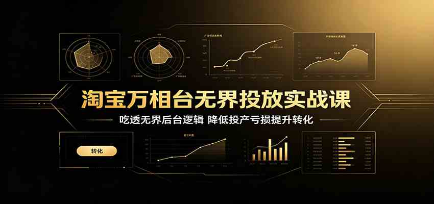 淘宝万相台无界投放实战课：吃透无界后台逻辑，降低投产亏损提升转化-资源之家