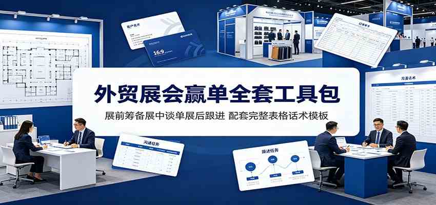 外贸展会赢单全套工具包:展前筹备展中谈单展后跟进,配套完整表格话术模板-资源之家